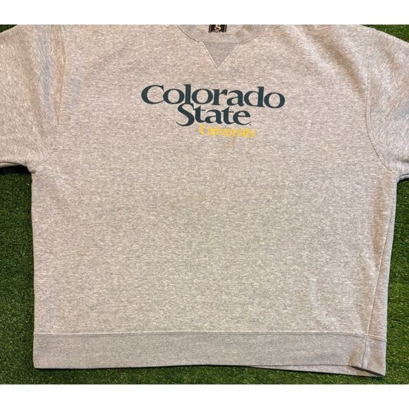 Vintage Colorado State Rams sweatshirt mens large gray green Y2K crewneck RK - Picture 5 of 11